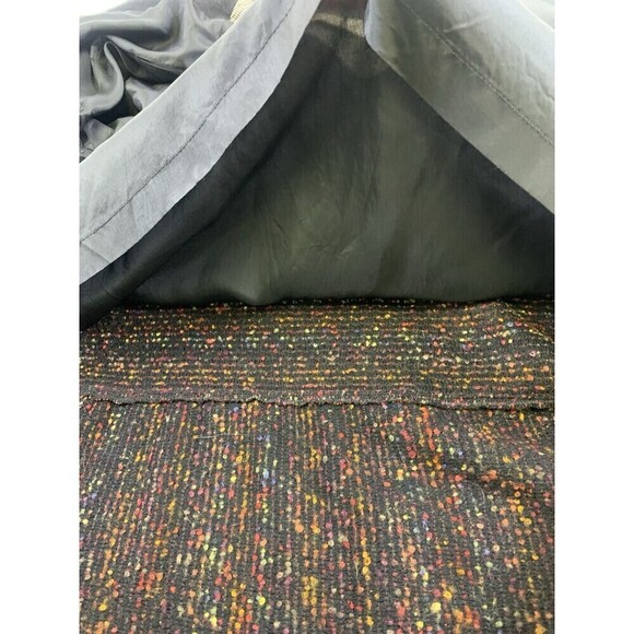 BOGO Canvasbacks Plush Knit Jacket Multi Stripe Pattern Button Shoulder Pads L - Picture 12 of 14